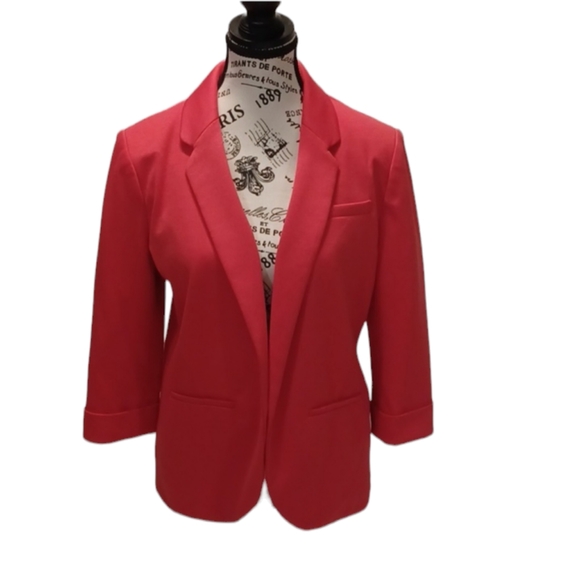 Lauren Conrad Casual Knit Coral Jacket‎ with Three Quarter Length Sleeve Size 10 - Picture 1 of 10